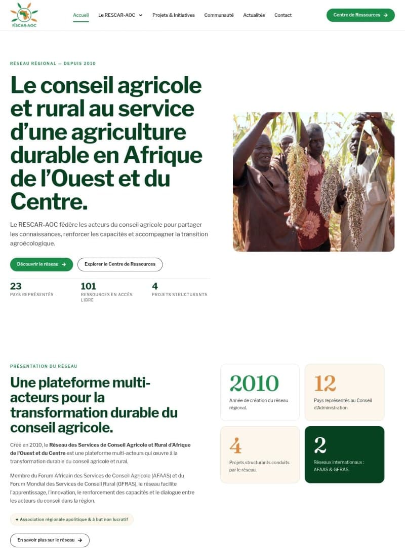 Le nouveau site web du RESCAR-AOC